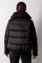 Duno Korte Oversized Donsjas van Wol+Satijn Black Dames - Thumbnail 2