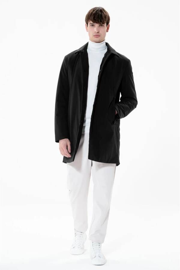 Duno 845 Trench Jas Zwart Heren