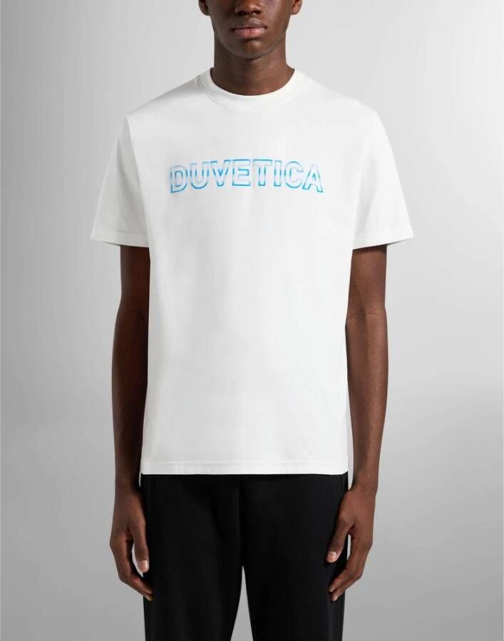 duvetica Alissotoe Crewneck T-Shirt voor Heren Wit Heren