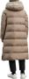 Ecoalf Lange Donzen Jas in Mokka Kleur Brown - Thumbnail 2