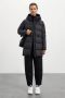 Ecoalf Marangu Gerecyclede Polyester Jas Black Dames - Thumbnail 2