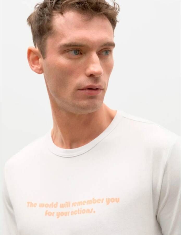 Ecoalf Shirt ronde hals 100% katoen Van wit - Foto 3