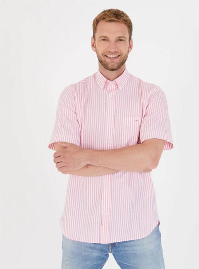 Eden Park Shirt met korte mouwen Roze Heren