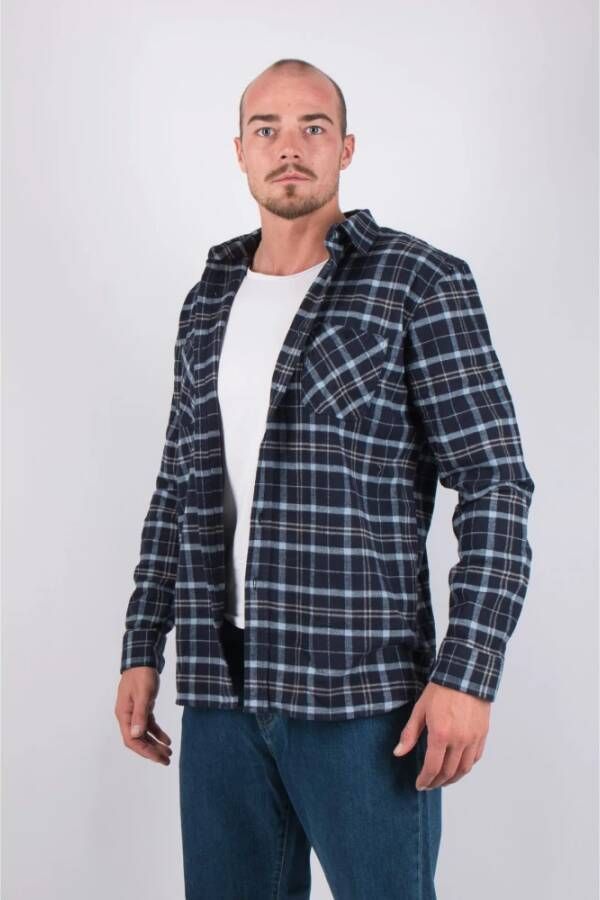 Edwin Casual overhemd Blauw Heren