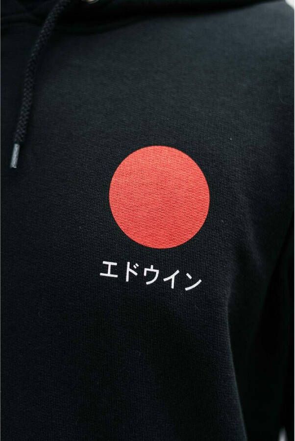 Edwin Japanse zon hoodie felpa Zwart Heren