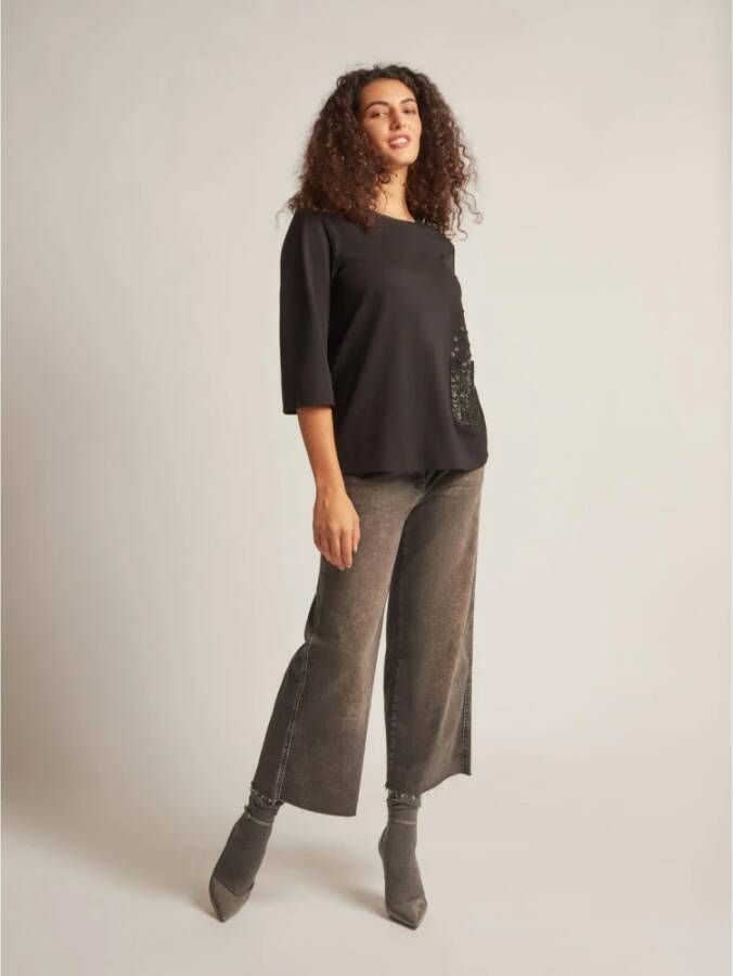 Elena Mirò Stijlvolle Shirt Black Dames