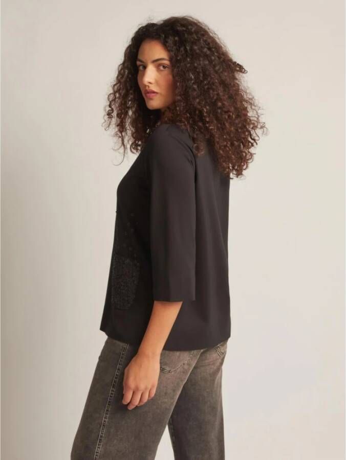 Elena Mirò Stijlvolle Shirt Black Dames