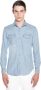 Eleventy Denim Shirt Texas ML Blue Heren - Thumbnail 2