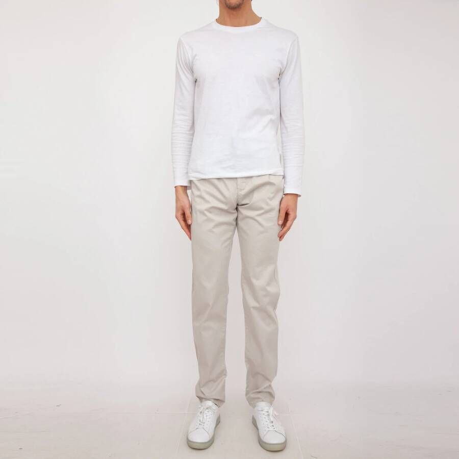 Eleventy Straight Trousers Wit Heren