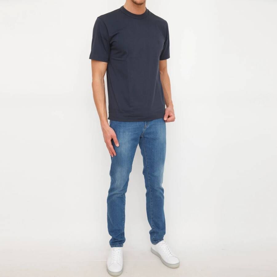 Eleventy T-Shirts Blauw Heren