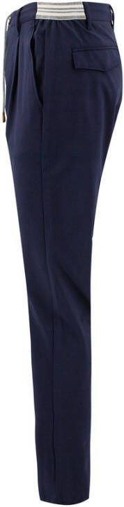 Eleventy Mens Clothing Trousers Blue Ss23 Blauw Heren