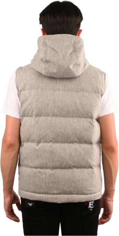 Eleventy Verfijnd Wol en Kasjmier Herengilet Gray Heren