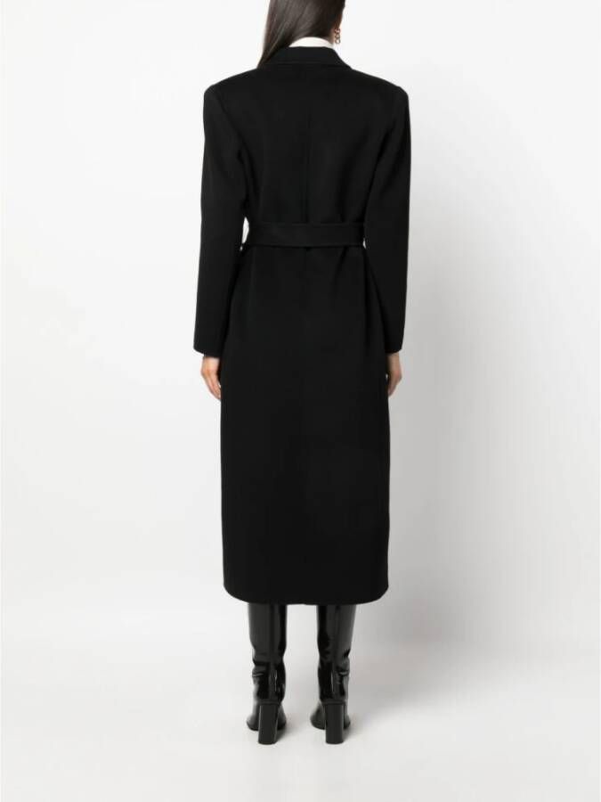 Elisabetta Franchi 110 Nero Coat Stijlvol en trendy Zwart Dames
