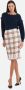 Elisabetta Franchi Beige Tweed Check Longuette Rok Multicolor Dames - Thumbnail 3