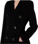 Elisabetta Franchi Zwarte wollen jas met dubbele rij knopen Black Dames - Thumbnail 6