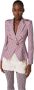 Elisabetta Franchi Double-breasted crepe stretch jasje met all-over logo Purple Dames - Thumbnail 6