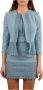 Elisabetta Franchi Korte kanten afgezette polyesterjas Blue Dames - Thumbnail 2
