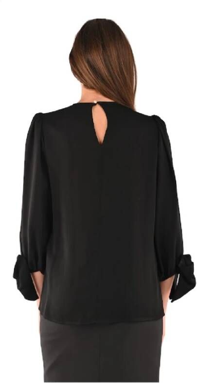 Elisabetta Franchi "Zwarte Statement Blouse Ca29816E2-110" Zwart Dames