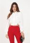 Elisabetta Franchi Elegante Witte Blouse met Geplooide Mouwen Wit Dames - Thumbnail 4