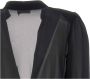 Elisabetta Franchi Zwart Georgette Body Shirt met Opgevulde Schouders Black Dames - Thumbnail 2