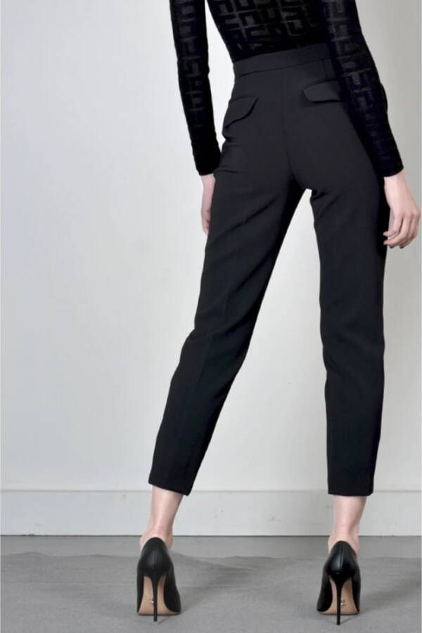 Elisabetta Franchi Zwarte Cigarette Chinos Zwart Dames