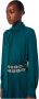Elisabetta Franchi Georgette Gedrapeerde Blouse met Hoge Hals en Strik Sjaal Blauw Dames - Thumbnail 3