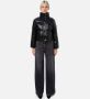Elisabetta Franchi Zwarte Jassen met Glanzende Afwerking Black Dames - Thumbnail 2