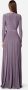 Elisabetta Franchi Paarse Jersey Lurex Jurk met Diepe Halslijn en Lange Mouwen Purple Dames - Thumbnail 6