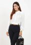Elisabetta Franchi Elegante Witte Blouse met Geplooide Mouwen Wit Dames - Thumbnail 2