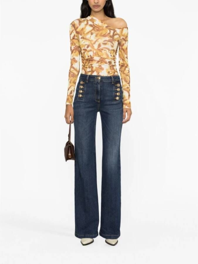 Elisabetta Franchi Flared Jeans Blauw Dames