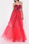 Elisabetta Franchi Lange jurk met geborduurde pailletten top Roze Dames - Thumbnail 2