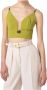 Elisabetta Franchi Elegante Groene Top met Gouden Logo Plaat Green Dames - Thumbnail 4