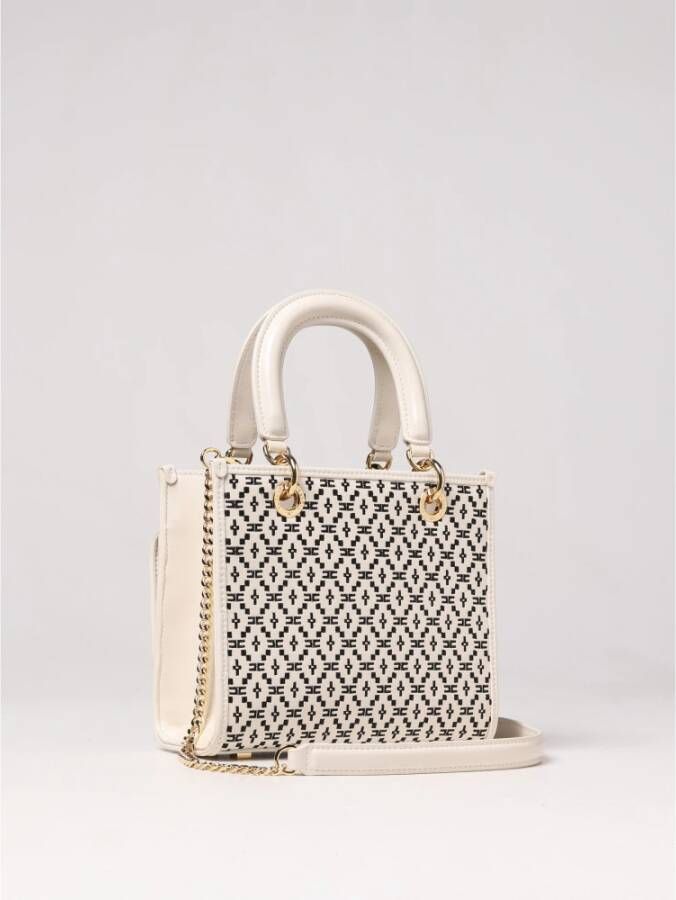 Elisabetta Franchi Borsa Handtas Stijlvol en Praktisch Wit Dames