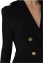 Elisabetta Franchi Zwarte Jumpsuit met Gerimpelde Kraag Black Dames - Thumbnail 4