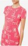 Elisabetta Franchi Gebreide mini-jurk met luipaardprint Pink Dames - Thumbnail 2