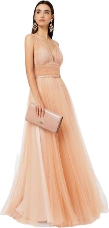 Elisabetta Franchi Maxi Dresses Beige Dames