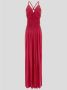 Elisabetta Franchi Maxi jurk met gekruiste bandjes Roze Dames - Thumbnail 2