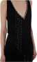 Elisabetta Franchi Zwarte Midi Jurk met Parels Zwart Dames - Thumbnail 2