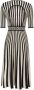 Elisabetta Franchi Midi-jurk met tweekleurige geplooide rok Zwart Dames - Thumbnail 2