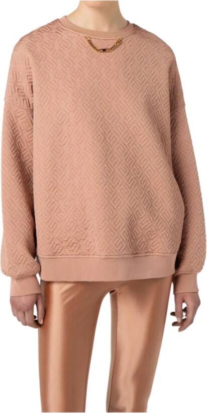 Elisabetta Franchi Round-neck Knitwear Roze Dames