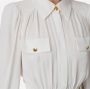 Elisabetta Franchi Elegante Witte Blouse met Geplooide Mouwen Wit Dames - Thumbnail 8