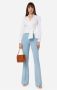 Elisabetta Franchi "Stretch Katoen Satijnen Shirt" Wit Dames - Thumbnail 2