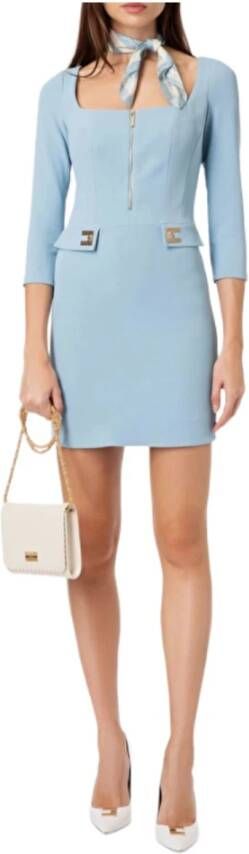 Elisabetta Franchi Short Dresses Blauw Dames