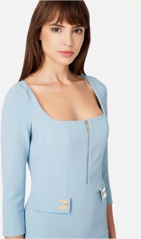 Elisabetta Franchi Short Dresses Blauw Dames