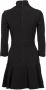 Elisabetta Franchi Korte Polyester Jurk met Ruche Black Dames - Thumbnail 2