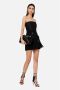 Elisabetta Franchi "Korte dagjurk Criss Cross Design" Zwart Dames - Thumbnail 2