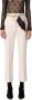 Elisabetta Franchi Cigarette Broek met Logo Riem en Gouden Charms White Dames - Thumbnail 3