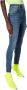 Elisabetta Franchi Jeans van stretchkatoen met hoge taille en opvallend metalen logo Blauw Dames - Thumbnail 3