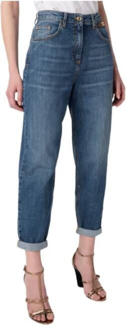 Elisabetta Franchi Straight Jeans Blauw Dames