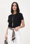 Elisabetta Franchi Zwarte Katoenen Tops voor Casual Gelegenheden Zwart Dames - Thumbnail 5